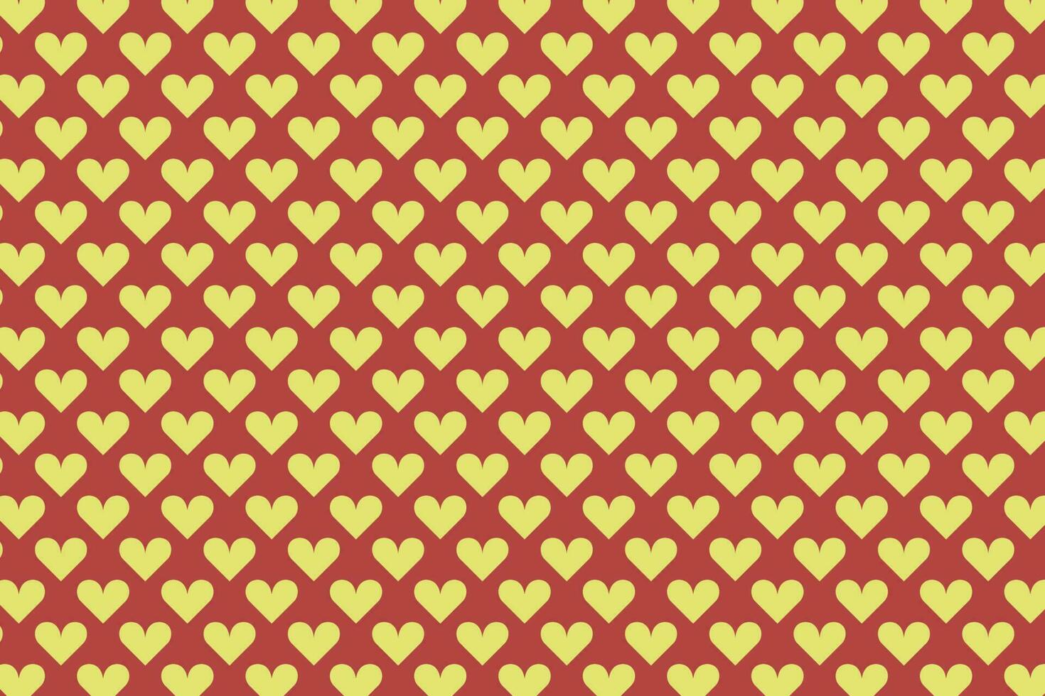 geel en rood naadloos hart patroon. liefde tekening harten behang ontwerp. vector illustratie.