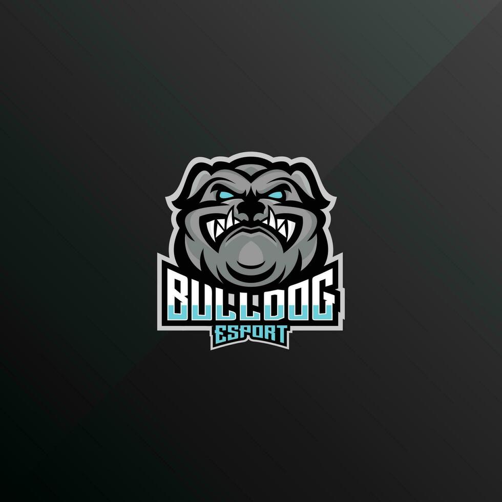 bulldog esport logo ontwerp gaming team vector