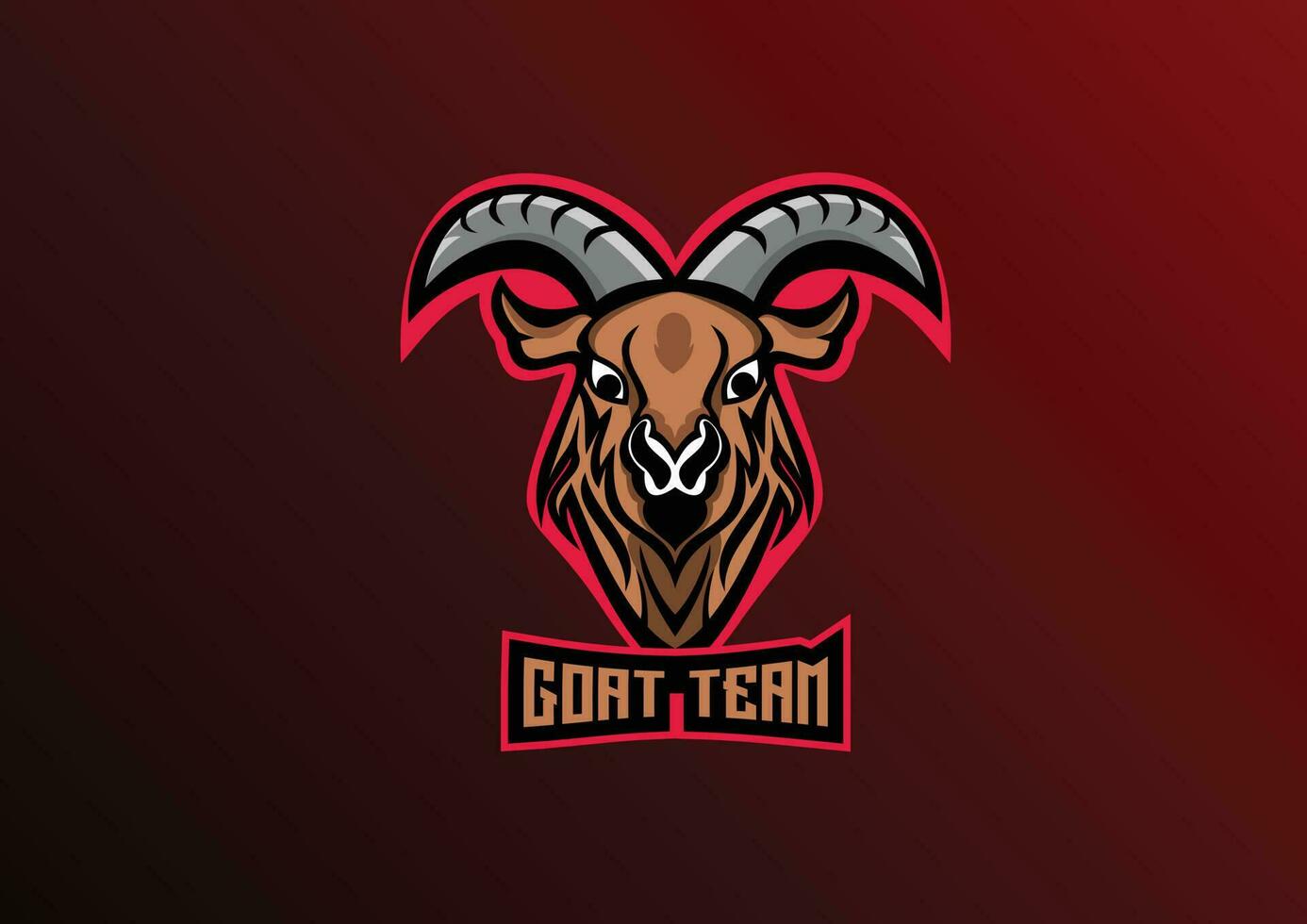 geit team logo esport ontwerp mascotte vector