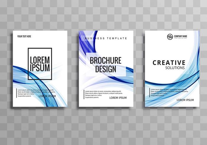 Abstract kleurrijk het concepten vastgesteld ontwerp van de golf bedrijfsbrochure vector