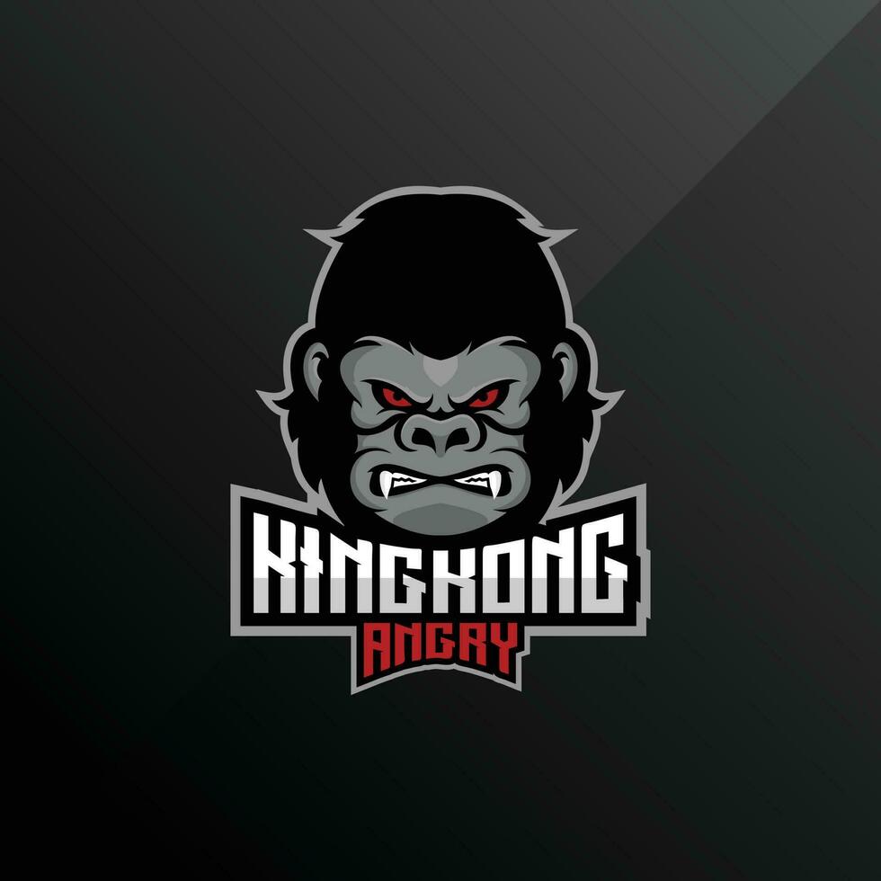 kingkong boos logo ontwerp mascotte esport team vector