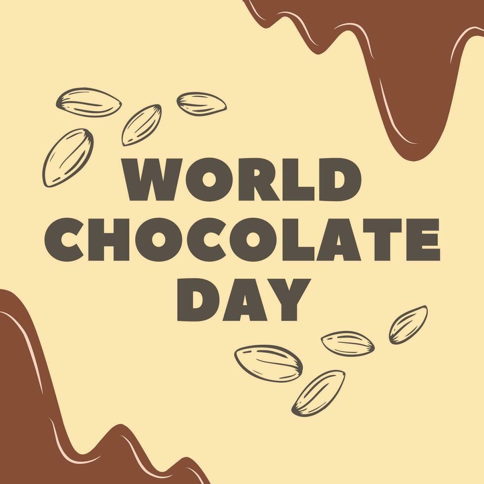 een poster voor wereld chocola dag vector