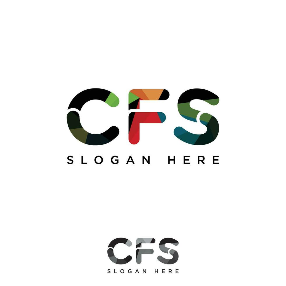 modern cfs brief bedrijf logo ontwerp vector