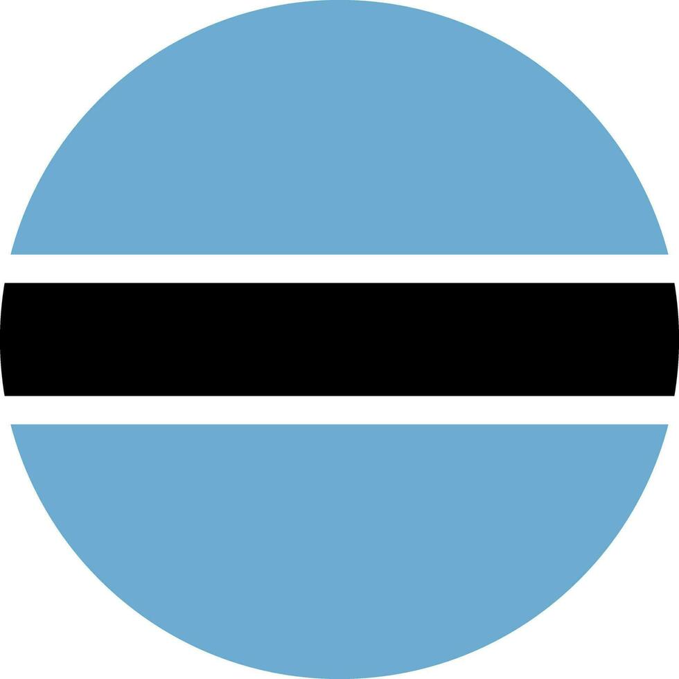 ronde motswana vlag van botswana vector