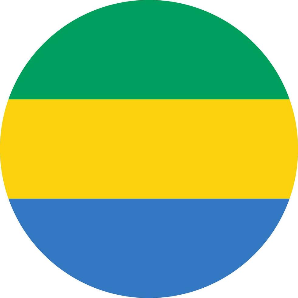 ronde Gabonese vlag van Gabon vector