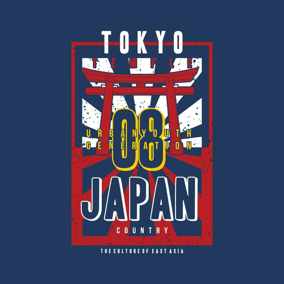 tokyo tempel grafisch typografie, t overhemd vector, ontwerp mode, illustratie, mooi zo voor gewoontjes stijl vector