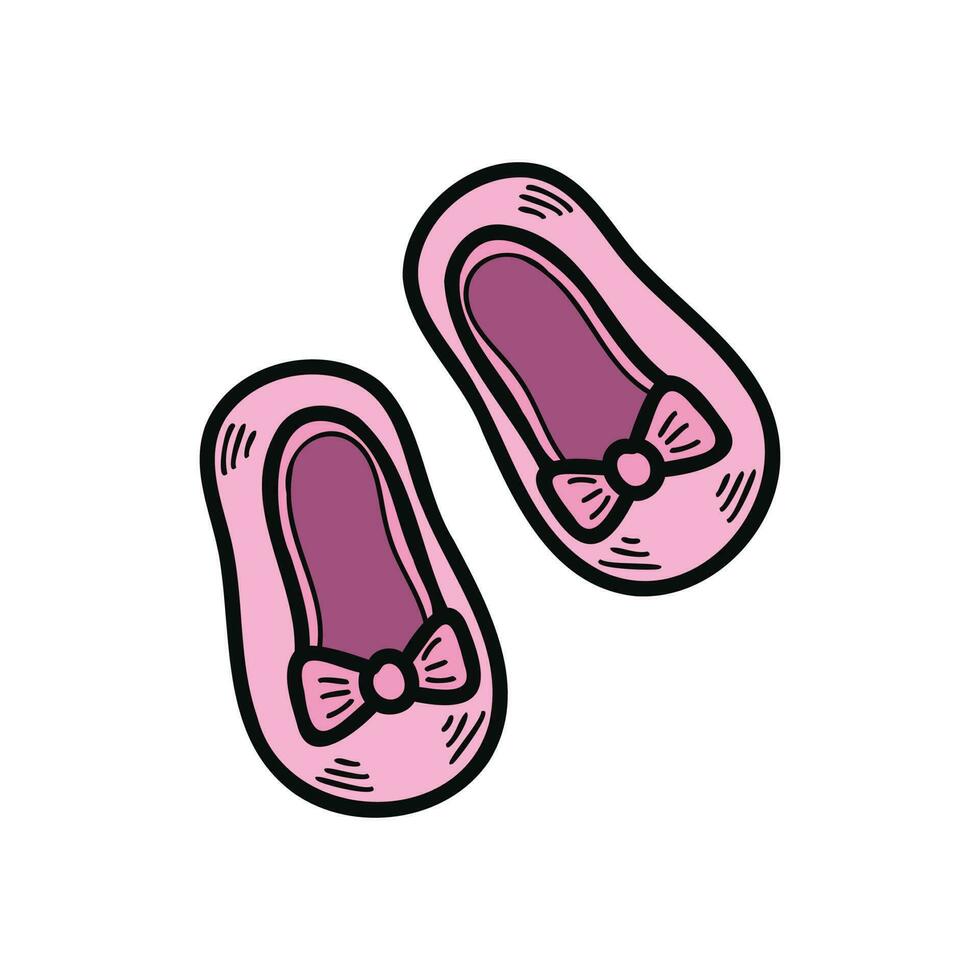 isoleren illustratie speelgoed- roze schoenen vector