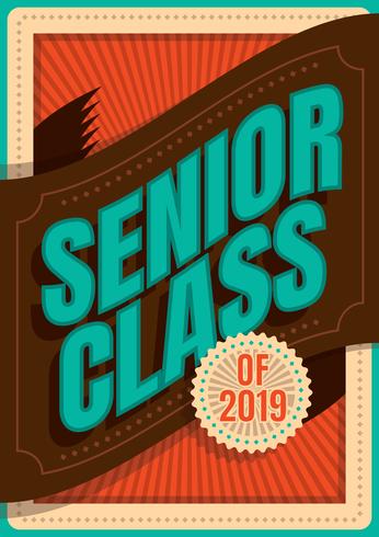 Senior class typografie vector