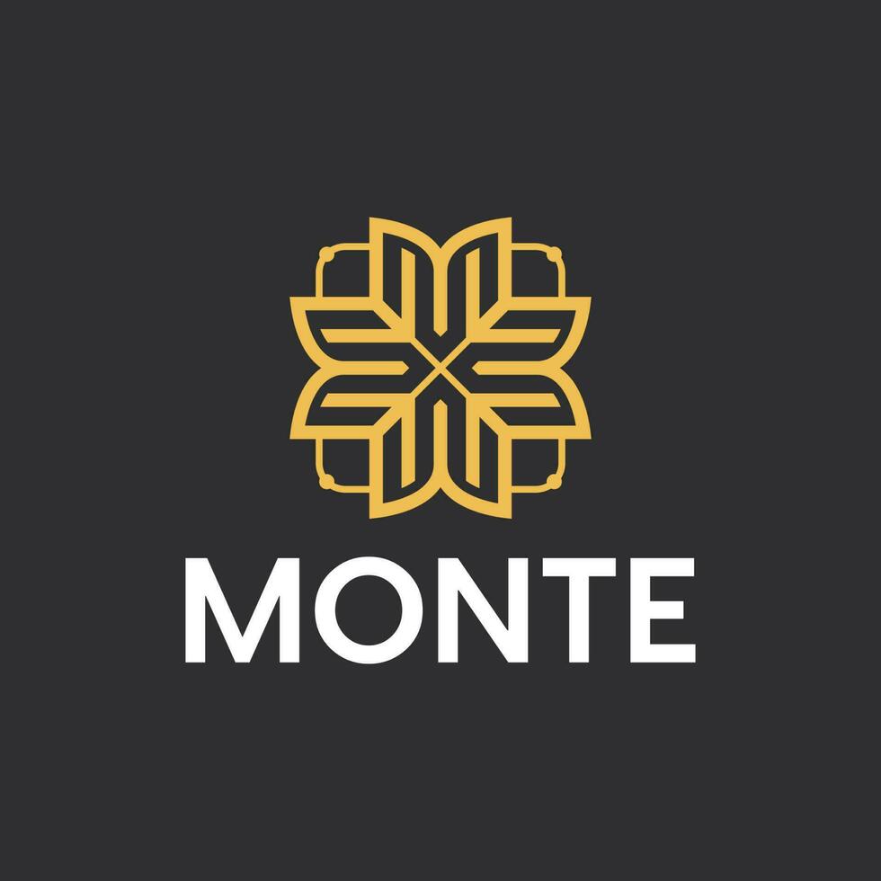 monte gemakkelijk logo luxe natuur vector