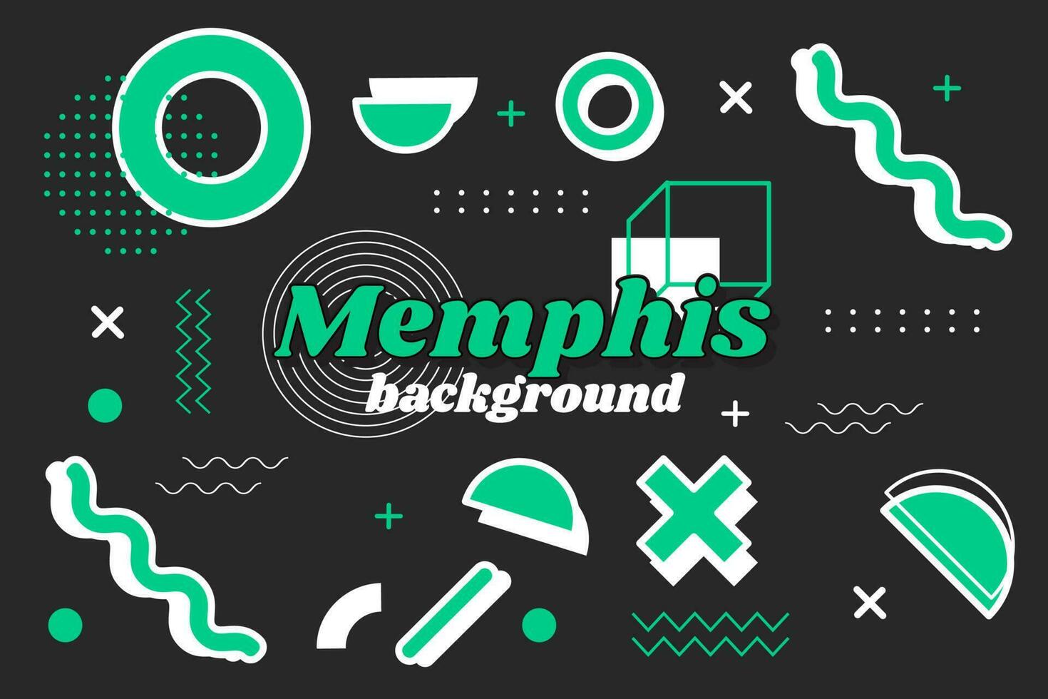 memphis geometrische achtergrond vector