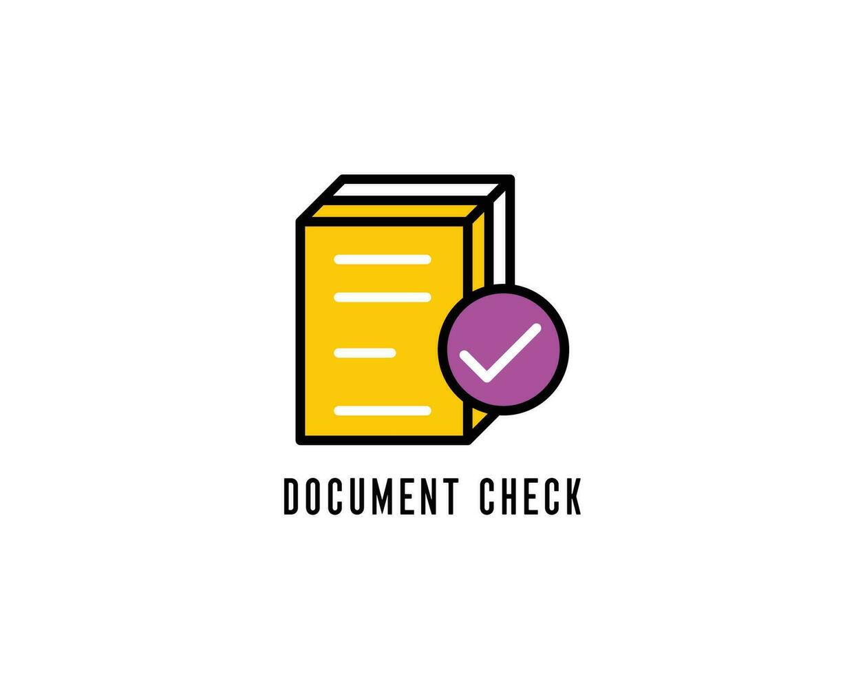 document controleren logo symbool illustratie vector