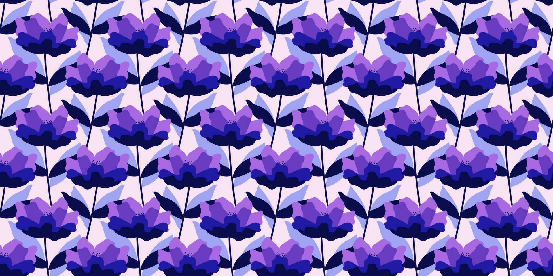 abstract blauw bloemen vector achtergrond