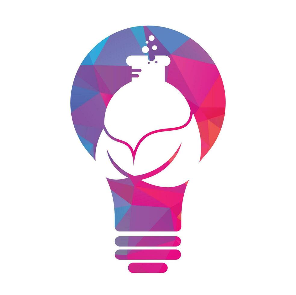 eco laboratorium lamp vorm concept logo sjabloon ontwerp vector. natuurlijk laboratorium logo ontwerpen concept. vector