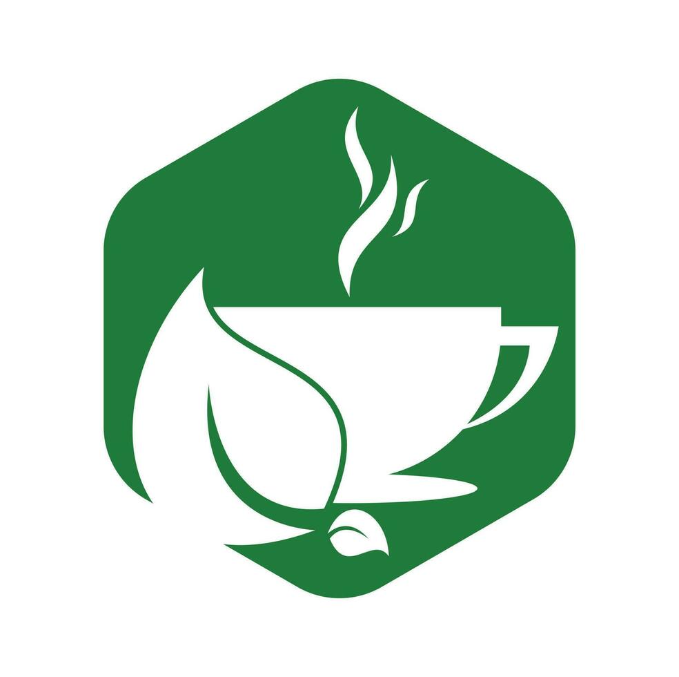 eco koffie logo sjabloon ontwerp. groen koffie logo sjabloon ontwerp vector. vector