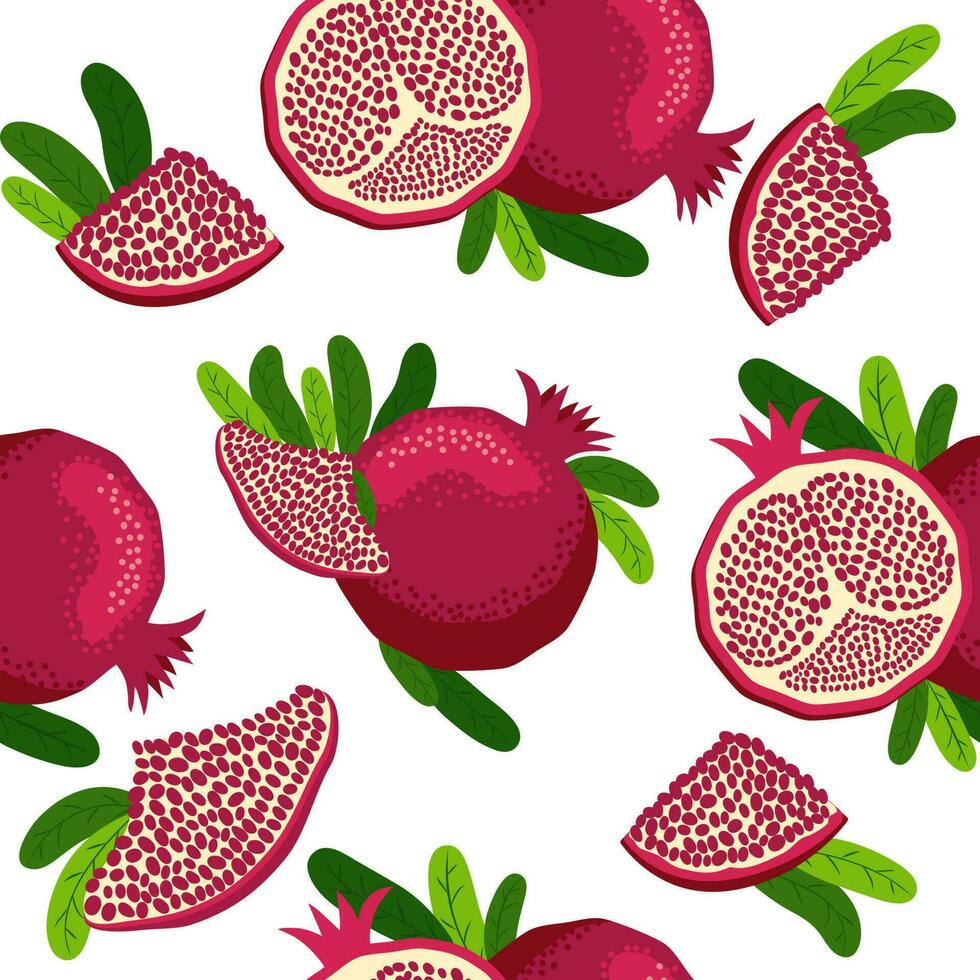 naadloos patroon met granaatappels. decoratief patronen van de granaatappel fruit. Shana tova, Joods nieuw jaar vector