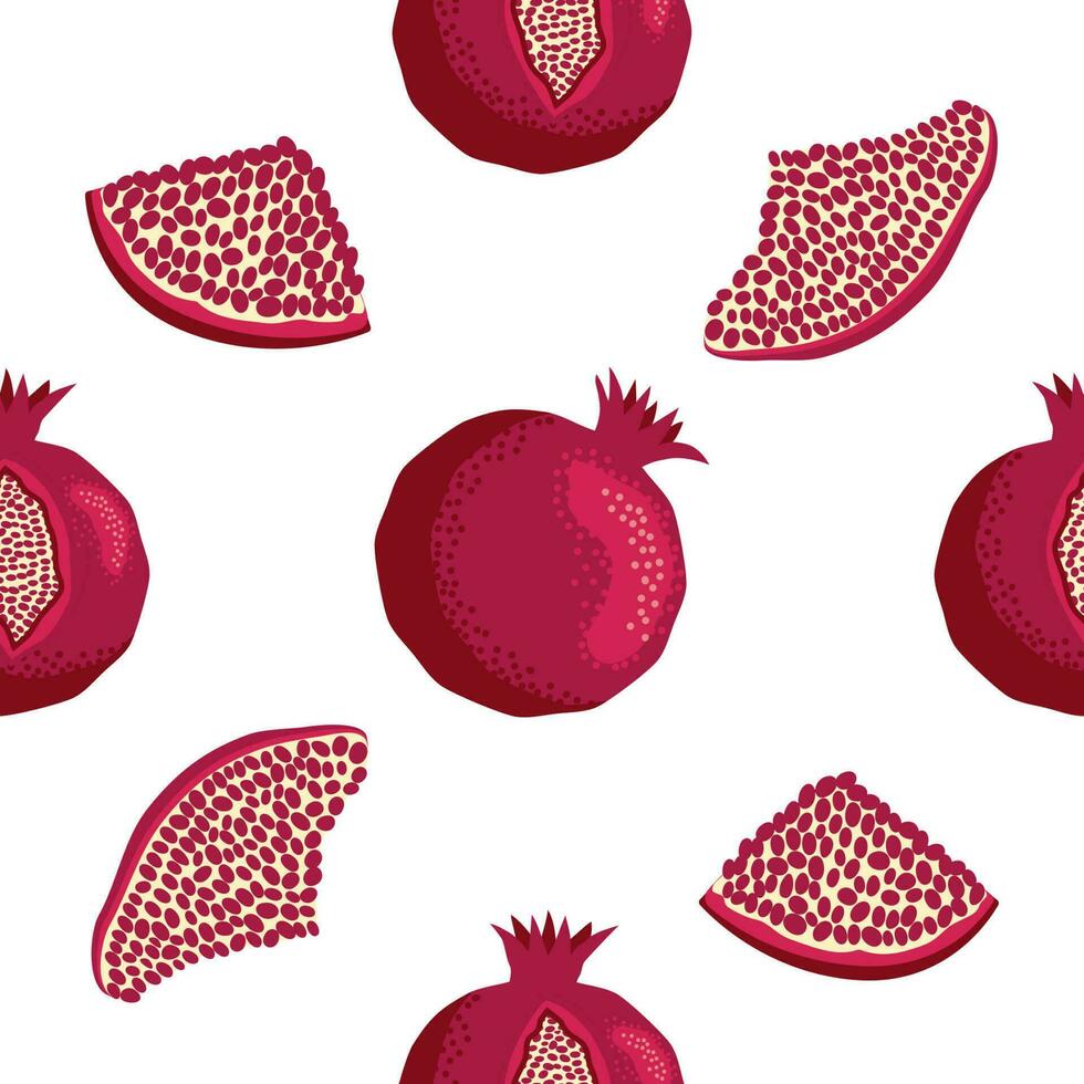 naadloos patroon met granaatappels. decoratief patronen van de granaatappel fruit. Shana tova, Joods nieuw jaar vector