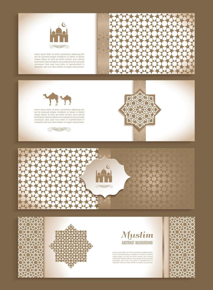banners set van etnisch ontwerp. religie abstracte set van lay-out. vector