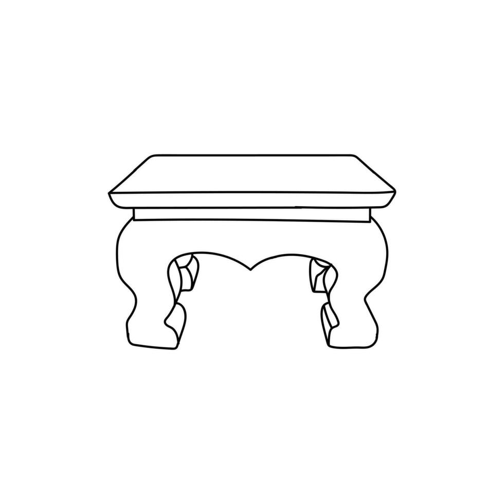 elegant tafel meubilair lijn gemakkelijk logo vector