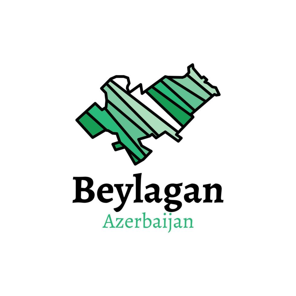 Azerbeidzjan stad beylagan. kaart vector illustratie, Azerbeidzjan beylagan kaart, kaart van Azerbeidzjan