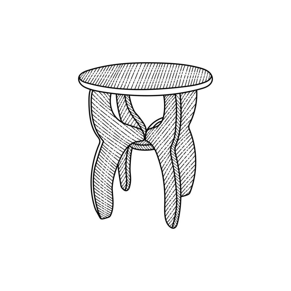 tafel logo vector illustratie, logo kamer decoratie, interieur, minimalistische meubilair illustratie sjabloon ontwerp.