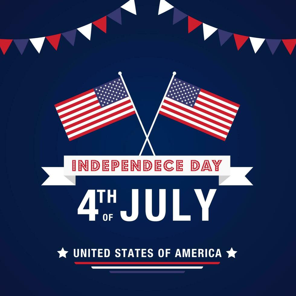vector vlak 4e van juli - Amerikaans onafhankelijkheid dag illustratie