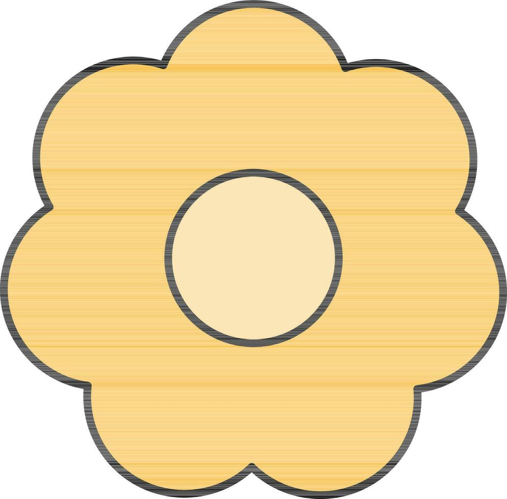 geel kleur koekje icoon in vlak stijl. vector