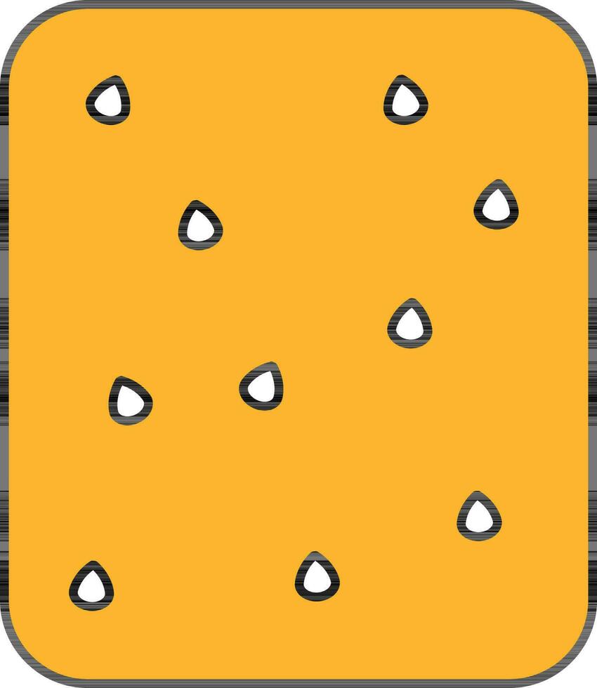 vlak stijl biscuit icoon in geel kleur. vector