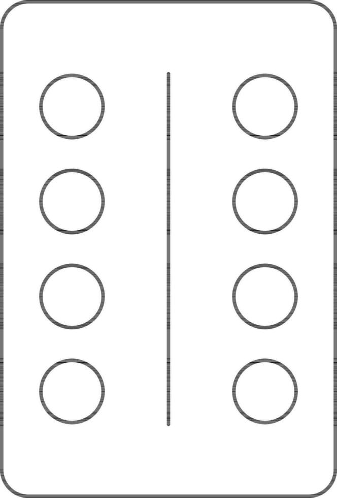 pillen pak icoon of symbool in zwart lijn kunst. vector