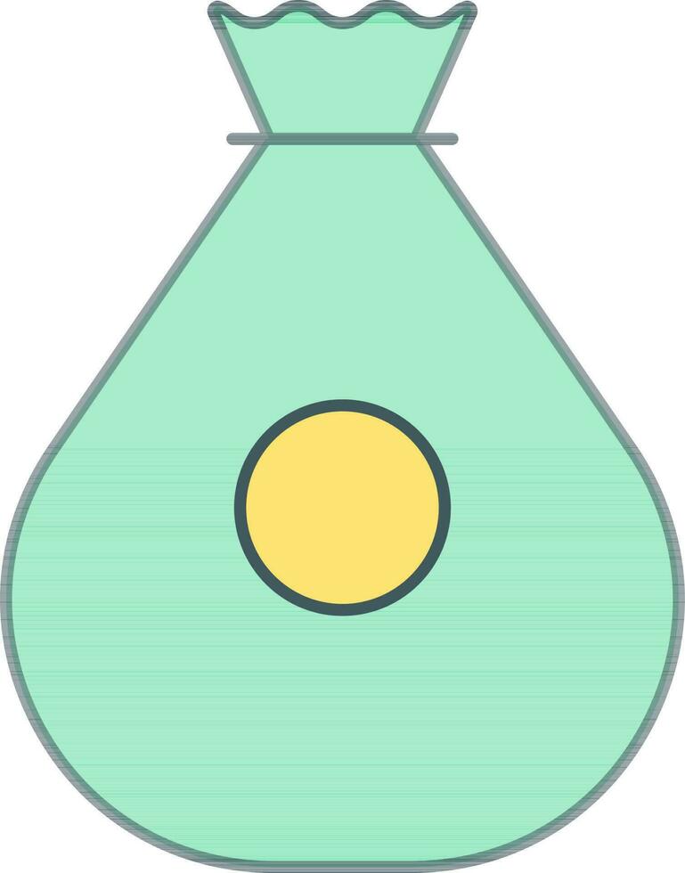 geld zak icoon in groen kleur. vector