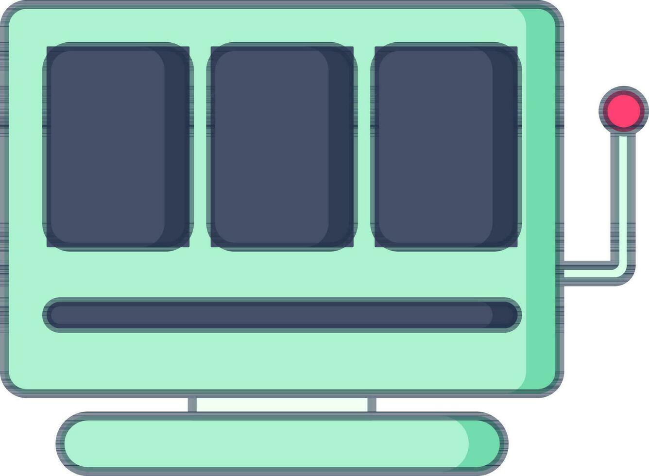 sleuf machine icoon in blauw en groen kleur. vector
