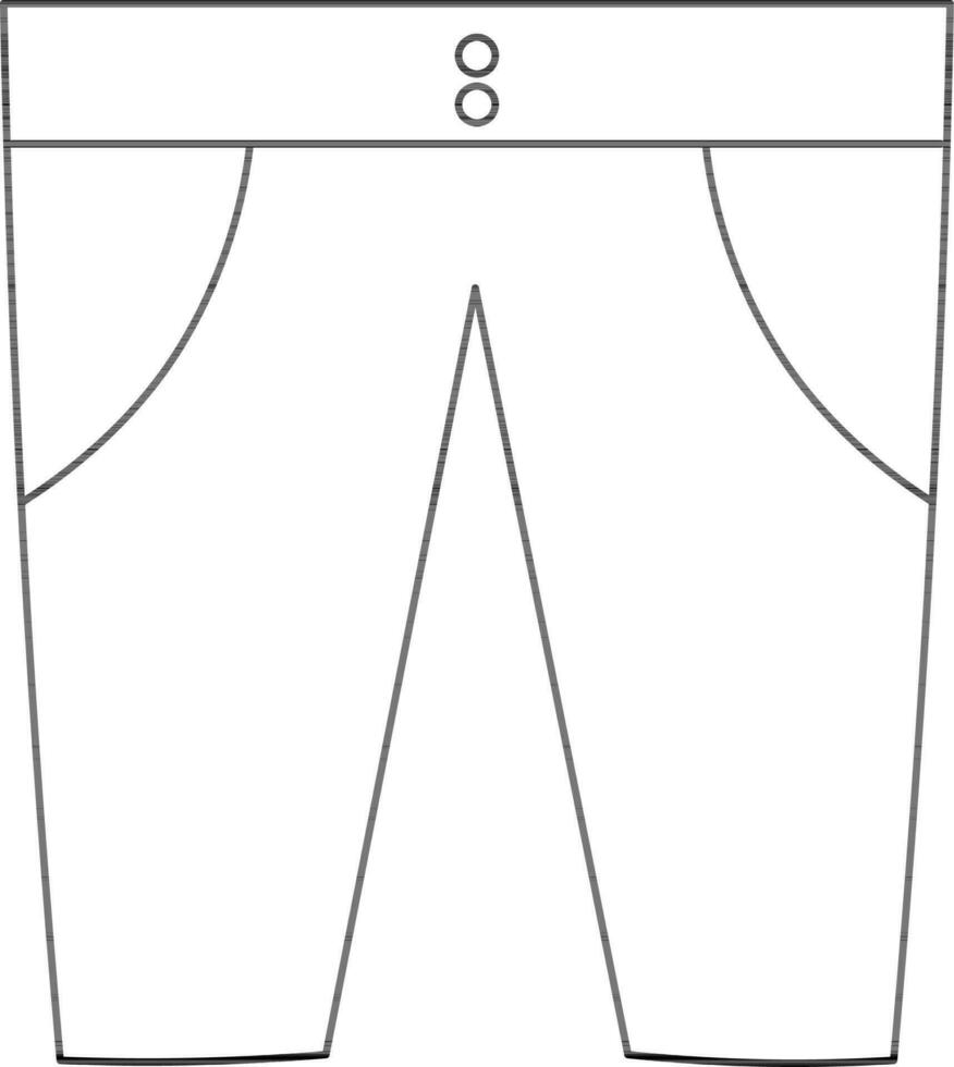 lijn kunst illustratie van broek of hijgen icoon. vector