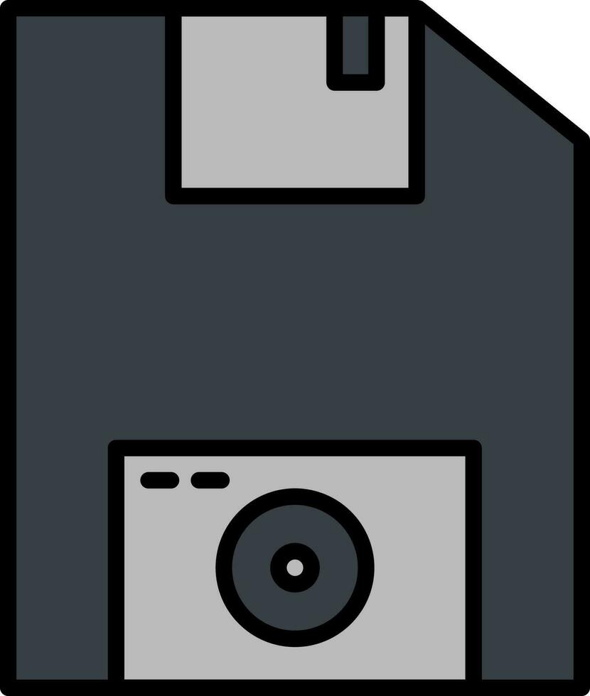 floppy schijf icoon of symbool in grijs kleur. vector