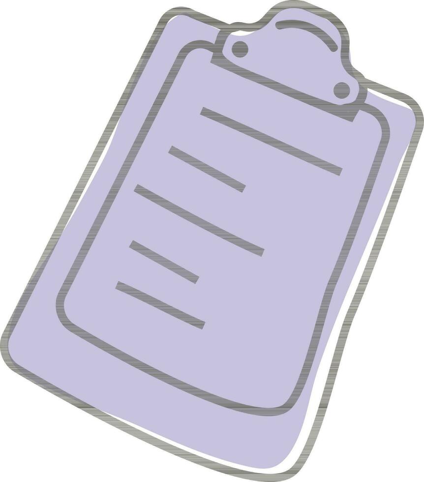 vlak illustratie van klembord met papier document. vector