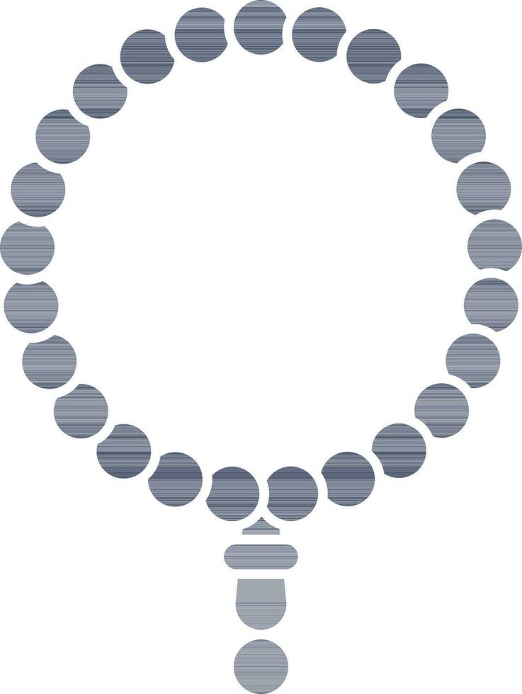 kralen slinger icoon of symbool in blauw en wit kleur. vector