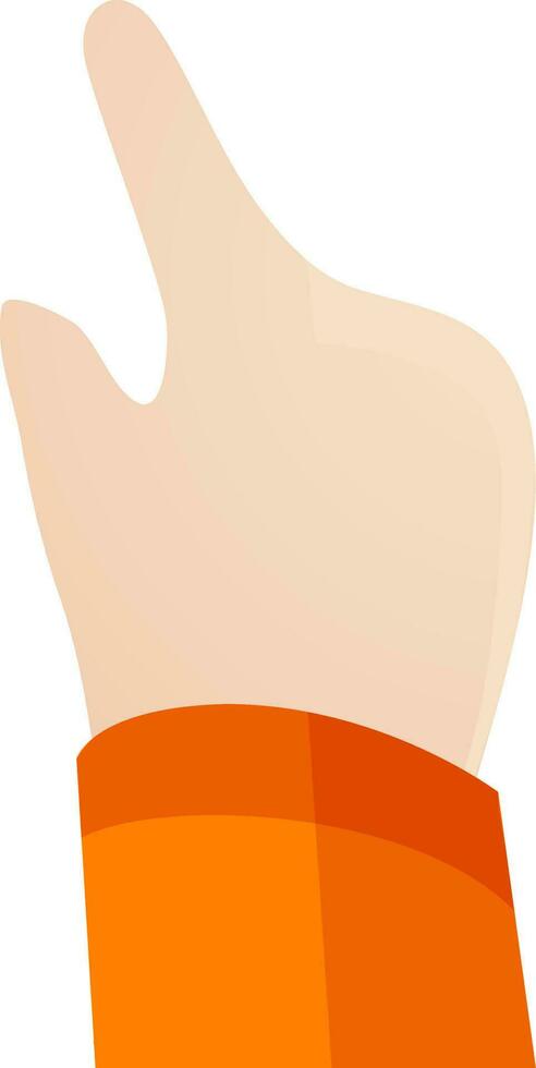 vlak illustratie van tintje symbool met menselijk hand. vector