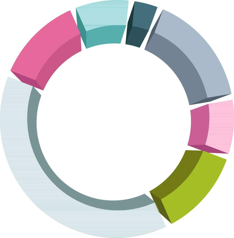 3d infographic cirkel voor bedrijf concept. vector