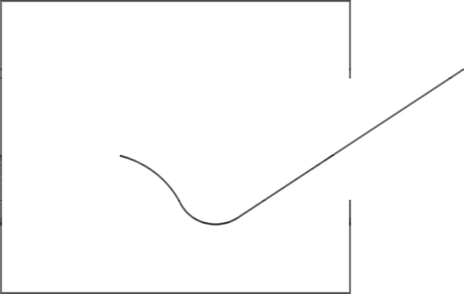 controleren knop icoon in zwart schets. vector