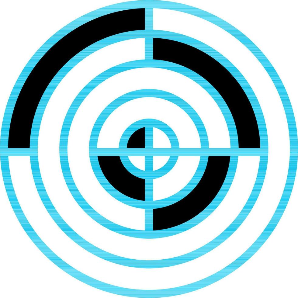 cirkel taart babbelen icoon in blauw lijn kunst. vector