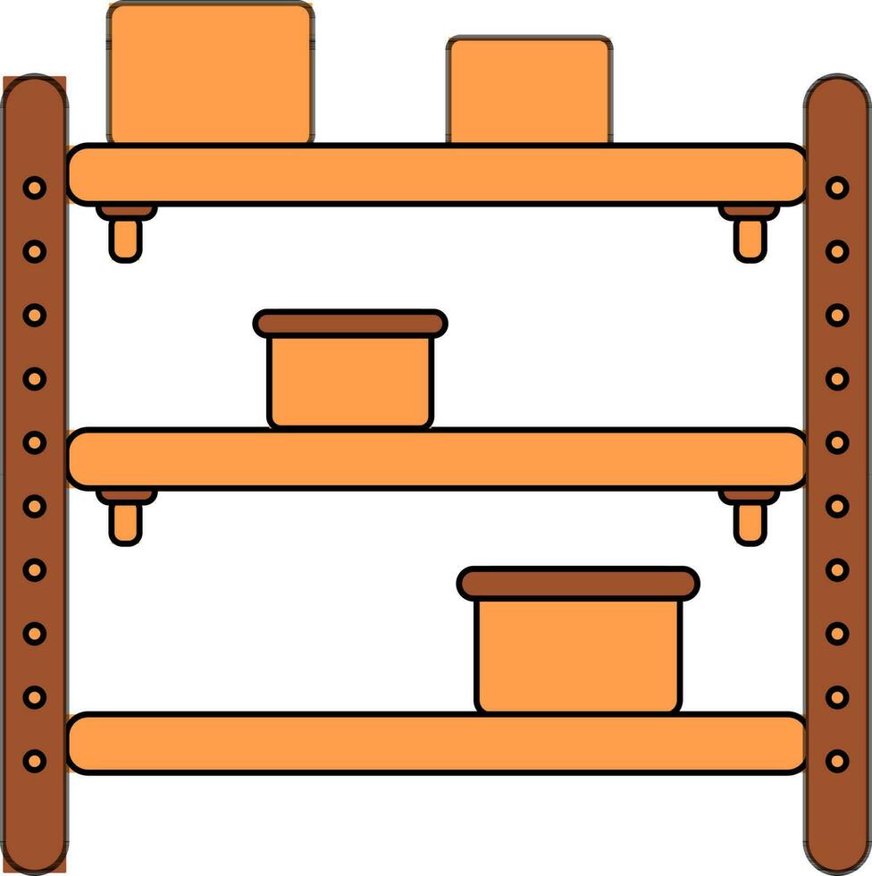 houten plank icoon met element voor gebruik makend van in huis. vector