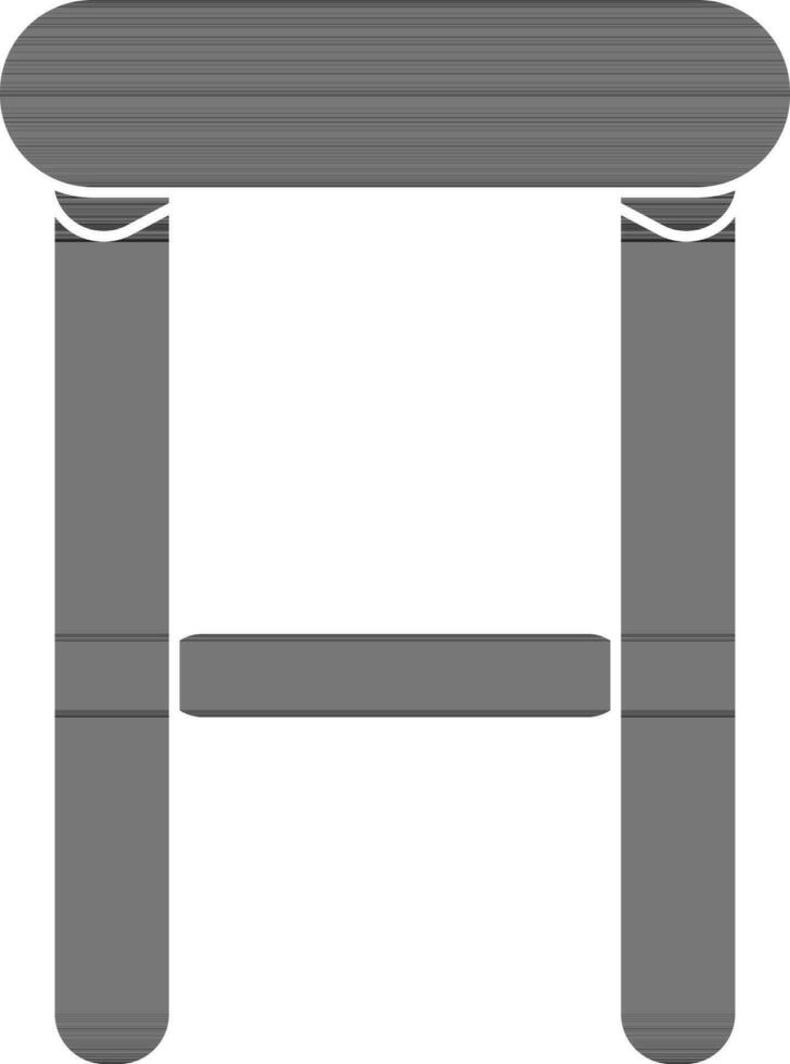 illustratie van stoel icoon in zwart voor zittend concept. vector