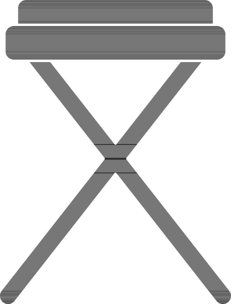 vouwen stoel icoon in zwart voor rusten. vector