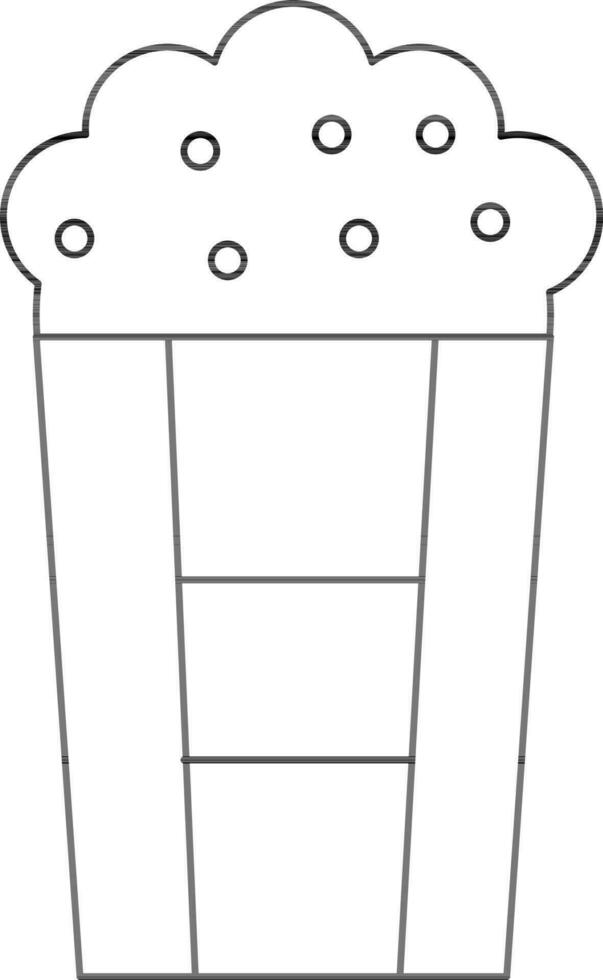 lijn kunst illustratie van popcorn icoon. vector