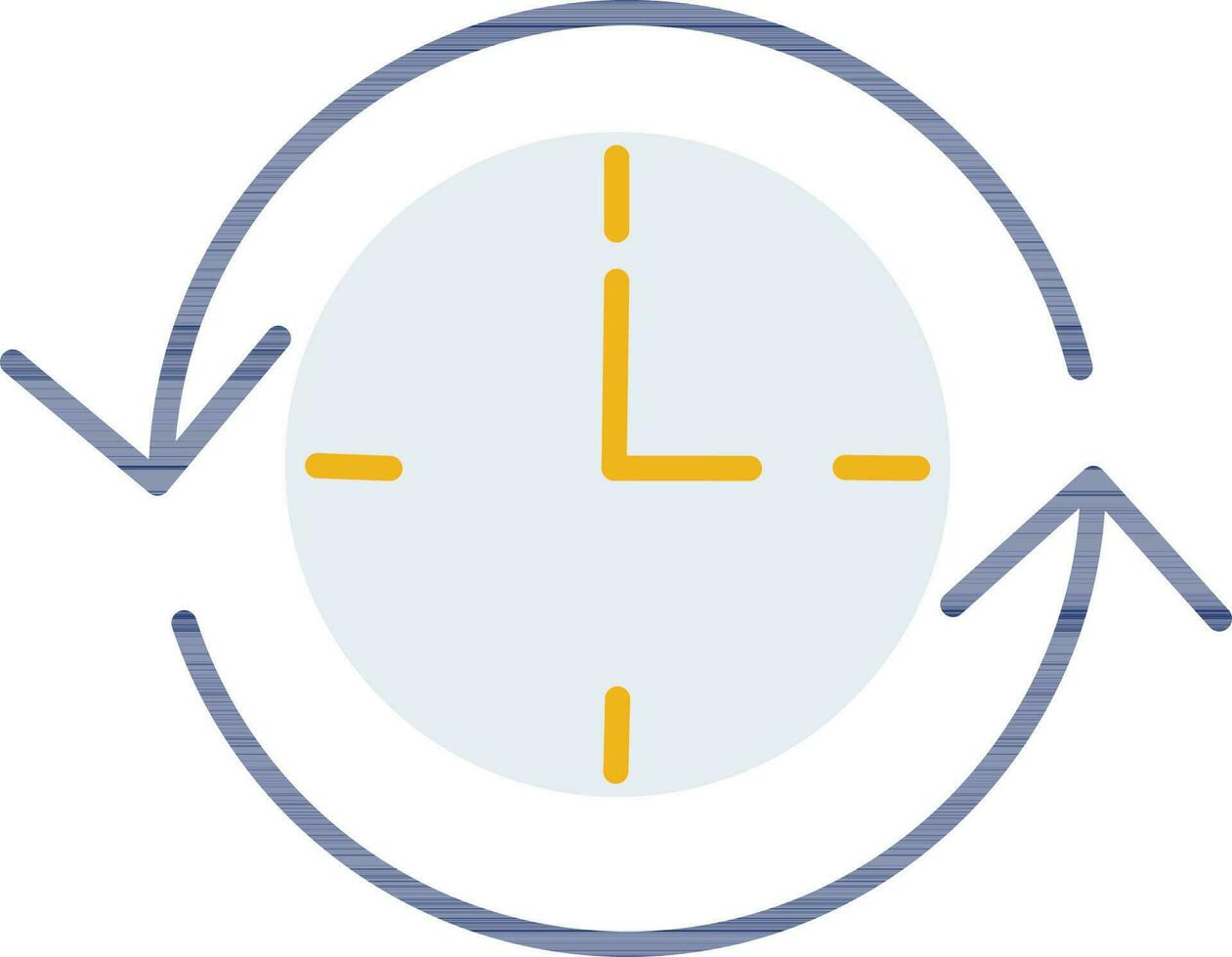 illustratie van klok met pijl teken. vector