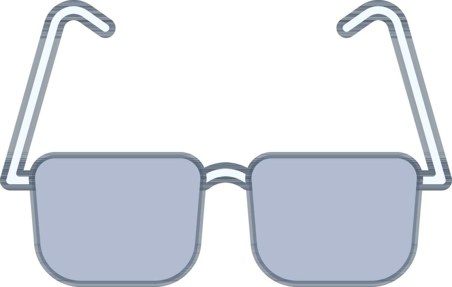 bril icoon in blauw en grijs kleur. vector