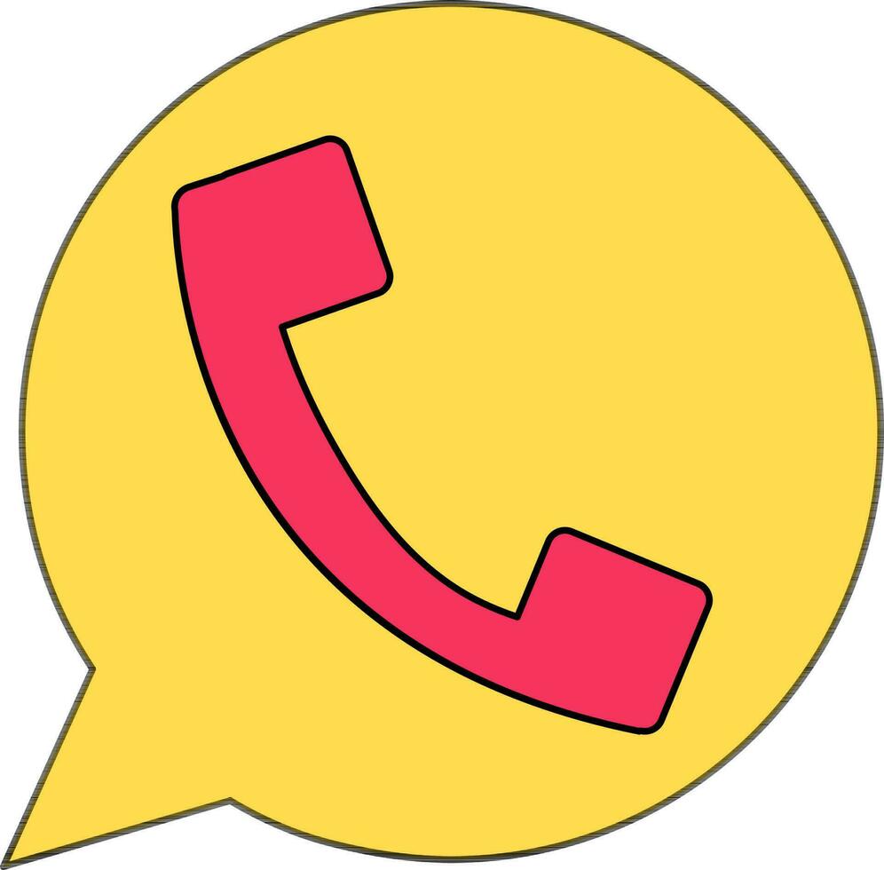 WhatsApp logo in roze en geel kleur. vector