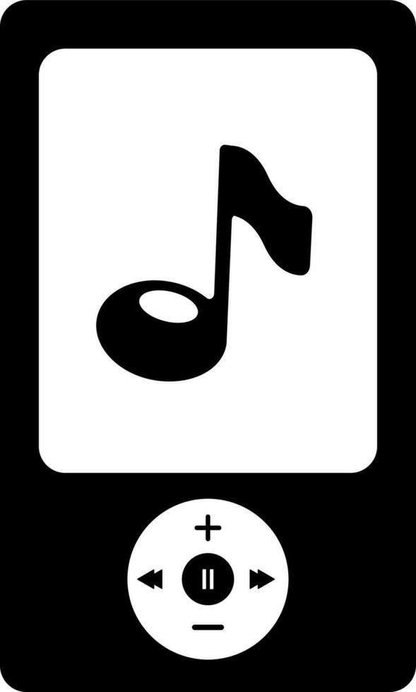vector teken of symbool van muziek- speler.