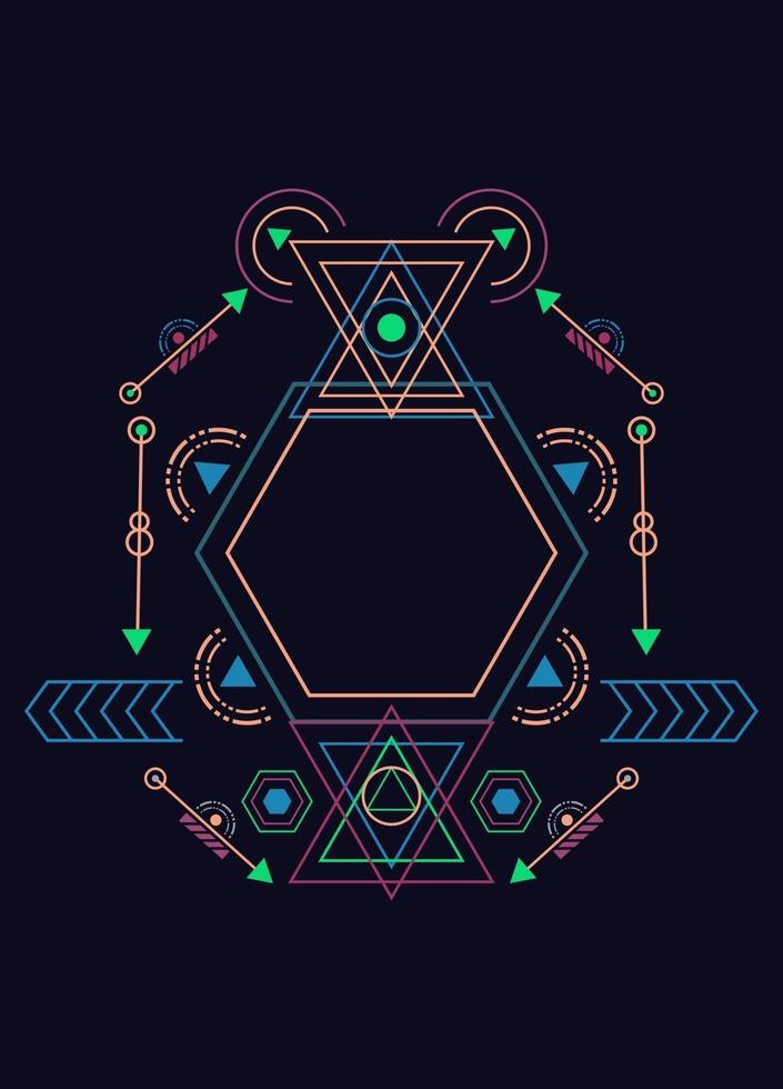 heilige geometrie ornament vector designelementen voor achtergrond