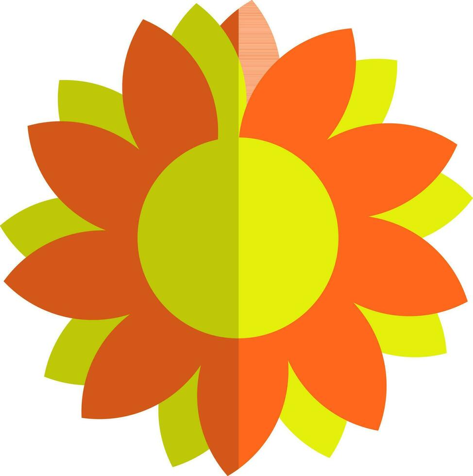 geel en oranje bloem icoon. vector