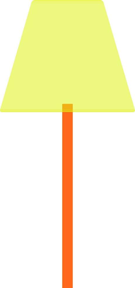 geel en oranje staan lamp. vector