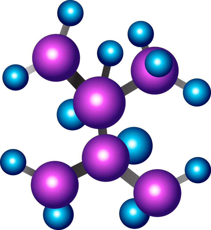 glimmend illustratie van moleculair structuur. vector